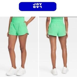 JoyLab Bright Green High-Waist Athletic Shorts